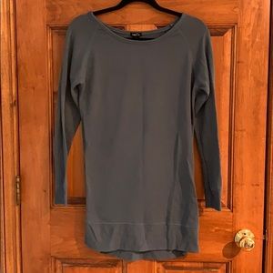 Long, Comfy, Grey-Blue Sweatshirt